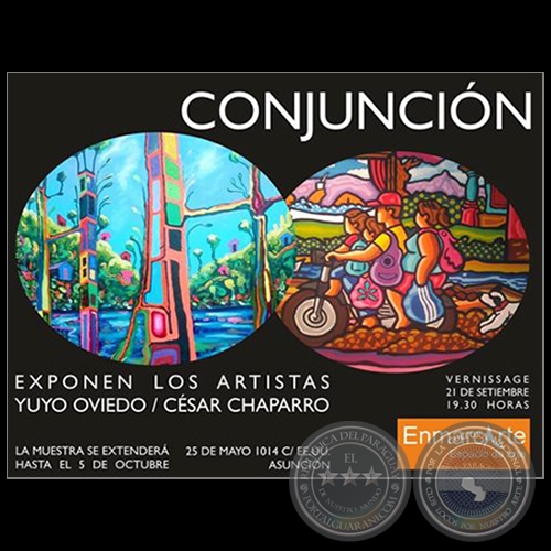 Conjunción - Exposición de Yuyo Oviedo y César Chaparro - Jueves 21 de Setiembre de 2017